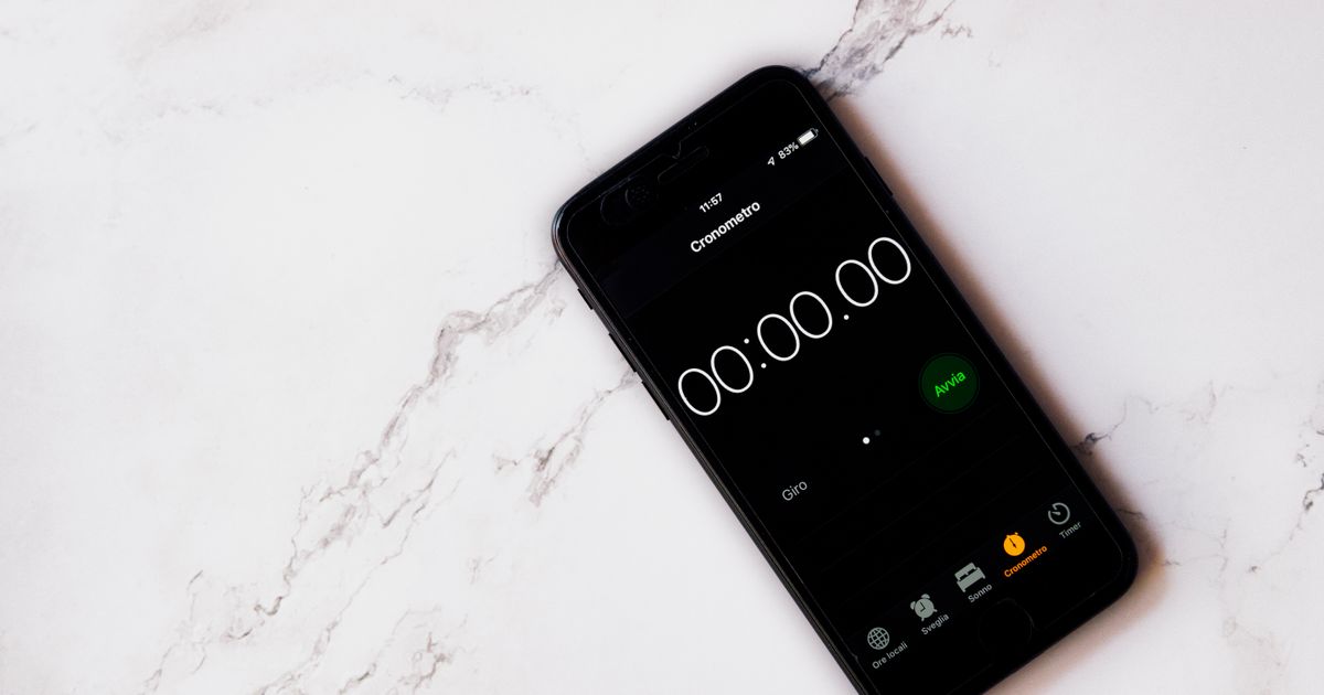 A stopwatch on a clean surface